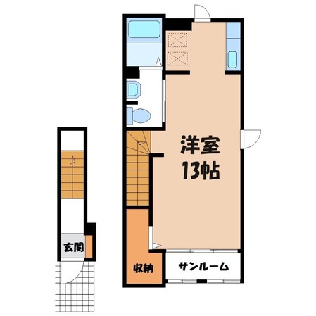 東武宇都宮駅 徒歩12分 2階の物件間取画像